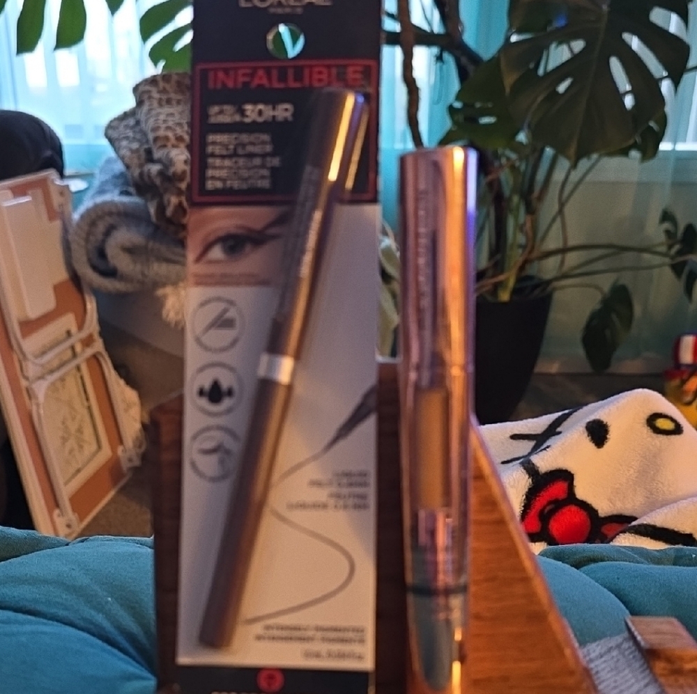 L'Oreal Infallible Precision Liquid Eyeliner  Metallic Black And Eye Bright